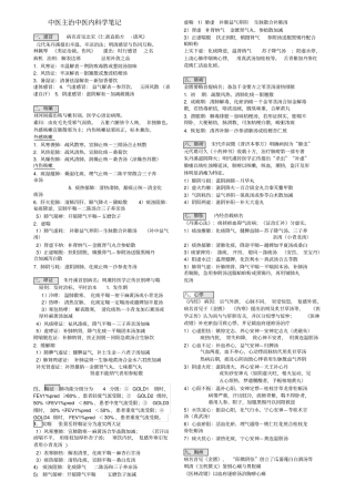 中医内科主治打印版