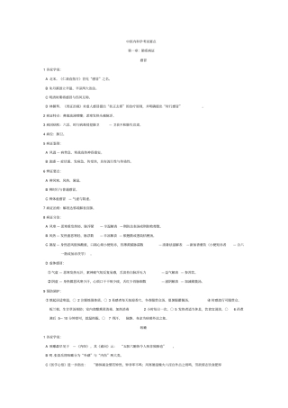 中医内科学考试要点讲解