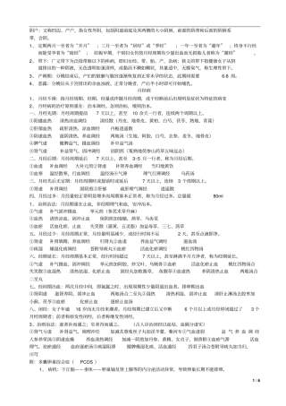 中医妇科学复习重点汇总