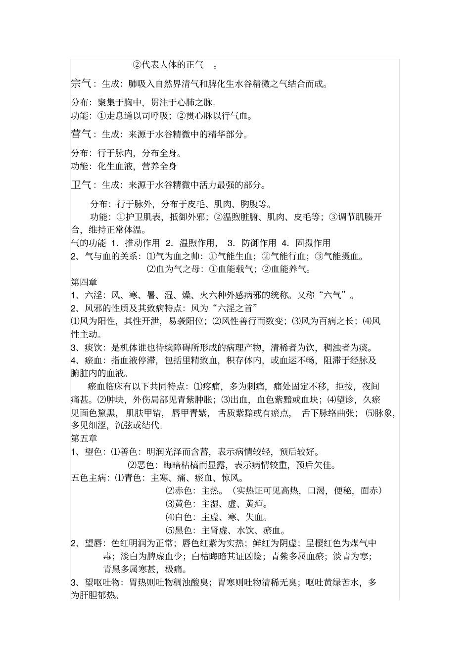 中医学考试重点仅供参考汇总_第2页