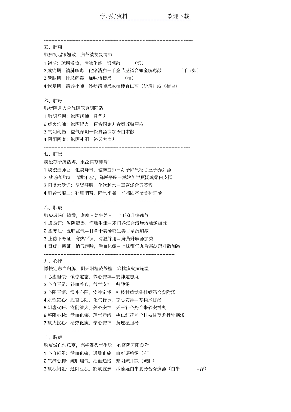 中医执业医师考试必背中医内科学整理_第2页