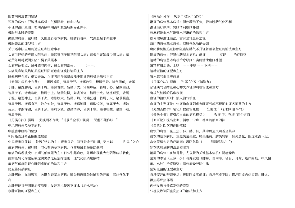 中医执业医师考试要点整理汇总_第2页