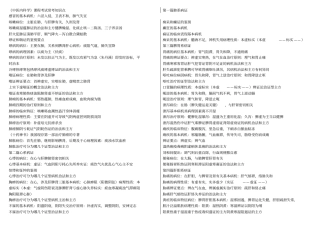 中医执业医师考试要点整理汇总
