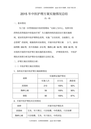中医方案总结优化
