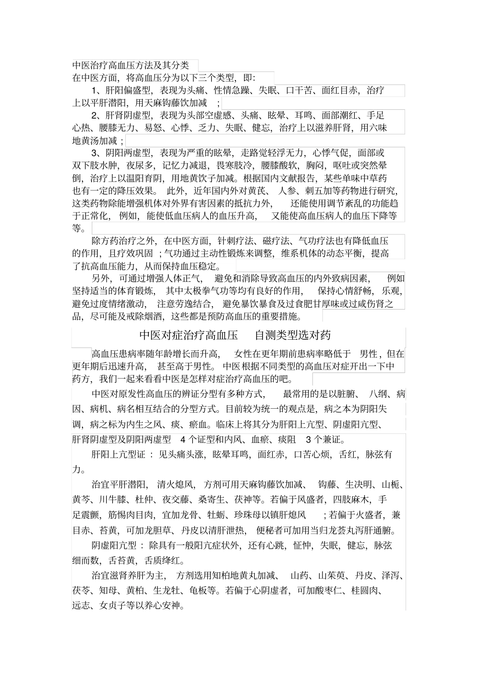中医治疗高血压方法和分类_第1页