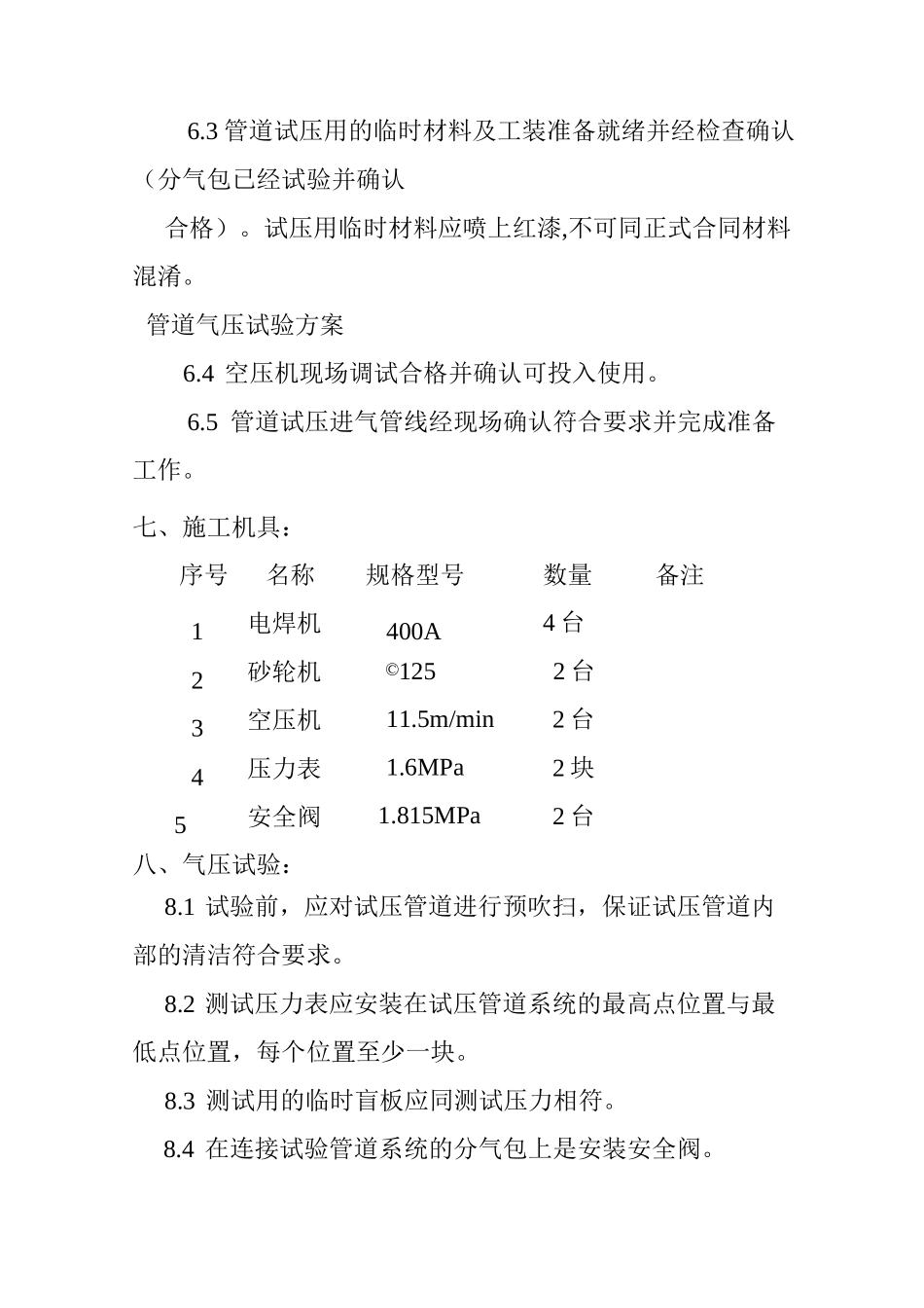 管道气压试验方案_第3页