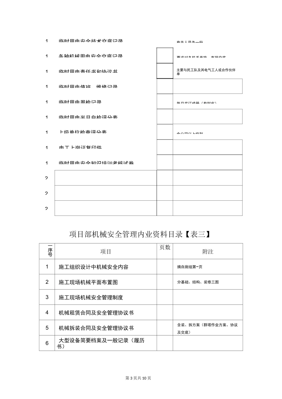 建筑施工现场安全内业资料目录_第3页