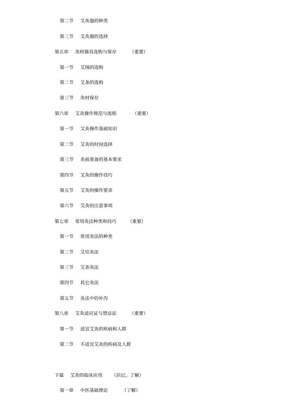 中医艾灸养生基础课程大纲_第2页