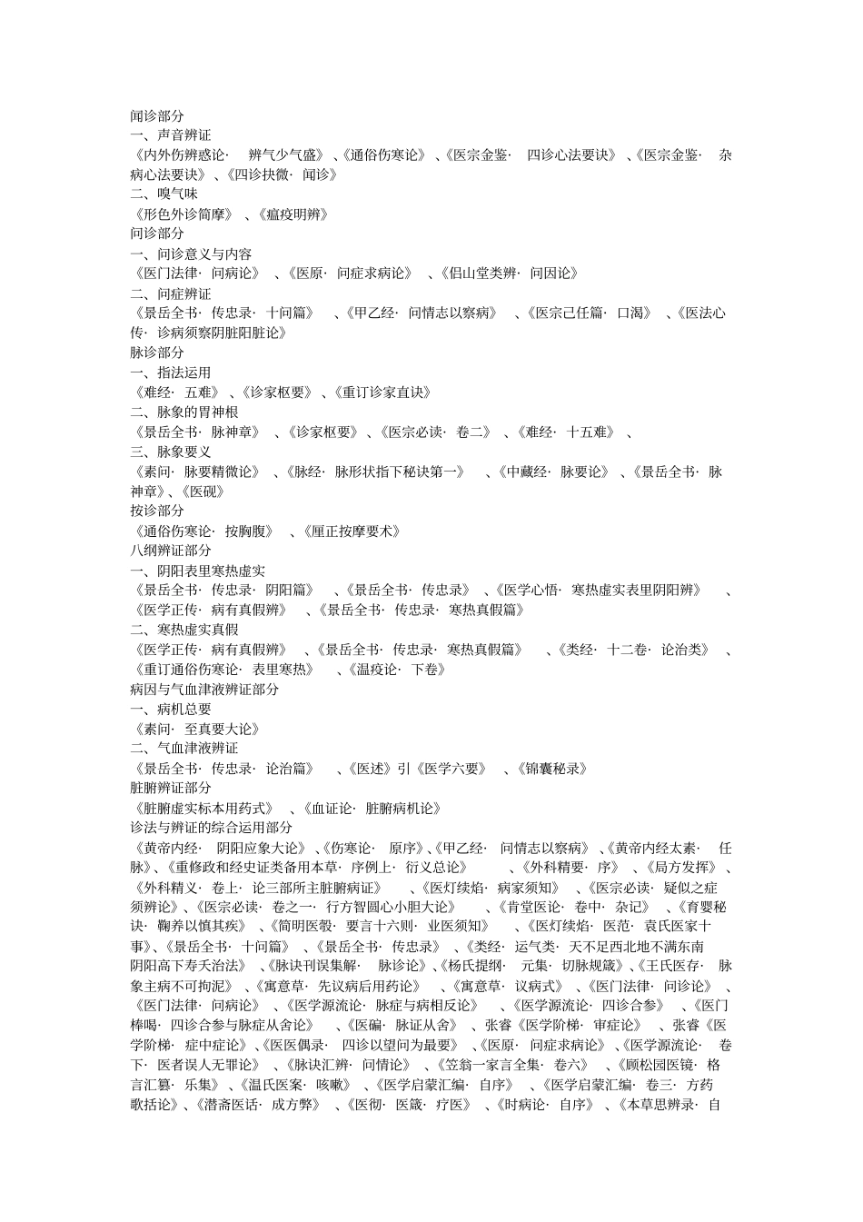 中医诊断学参考书目_第3页