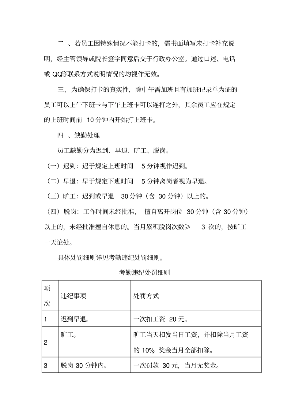 中医门诊人事管理制度_第3页