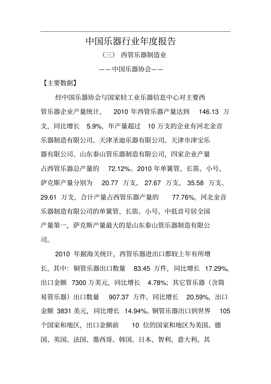 中国乐器行业年报告_第1页