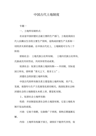 中国古代土地制度