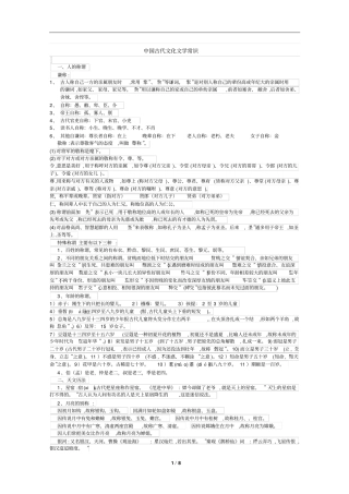 中国古代文化文学常识剖析