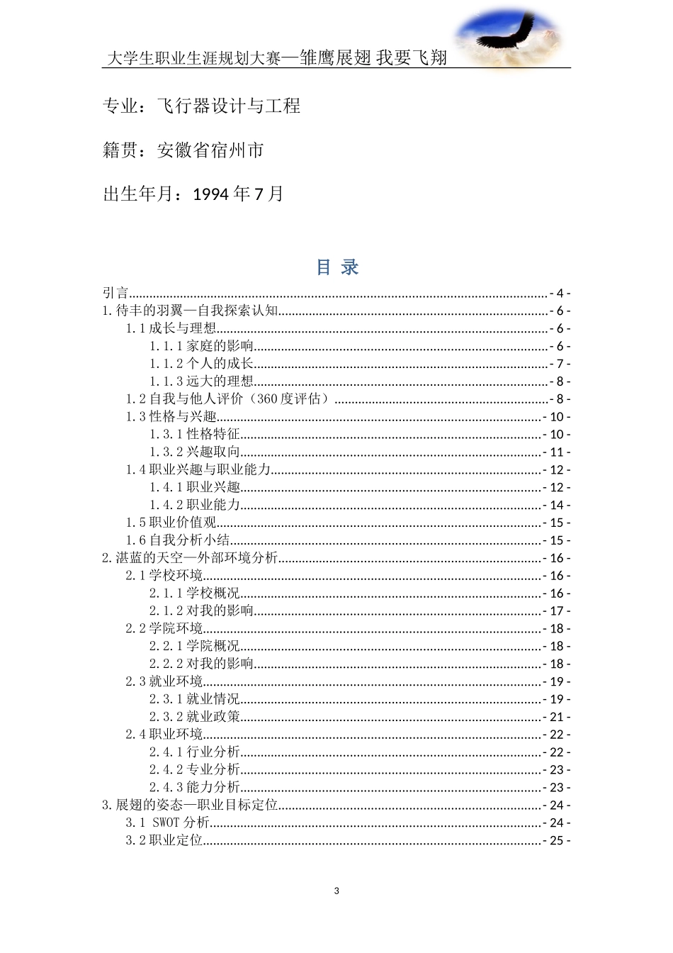 个人职业生涯规划书_第3页