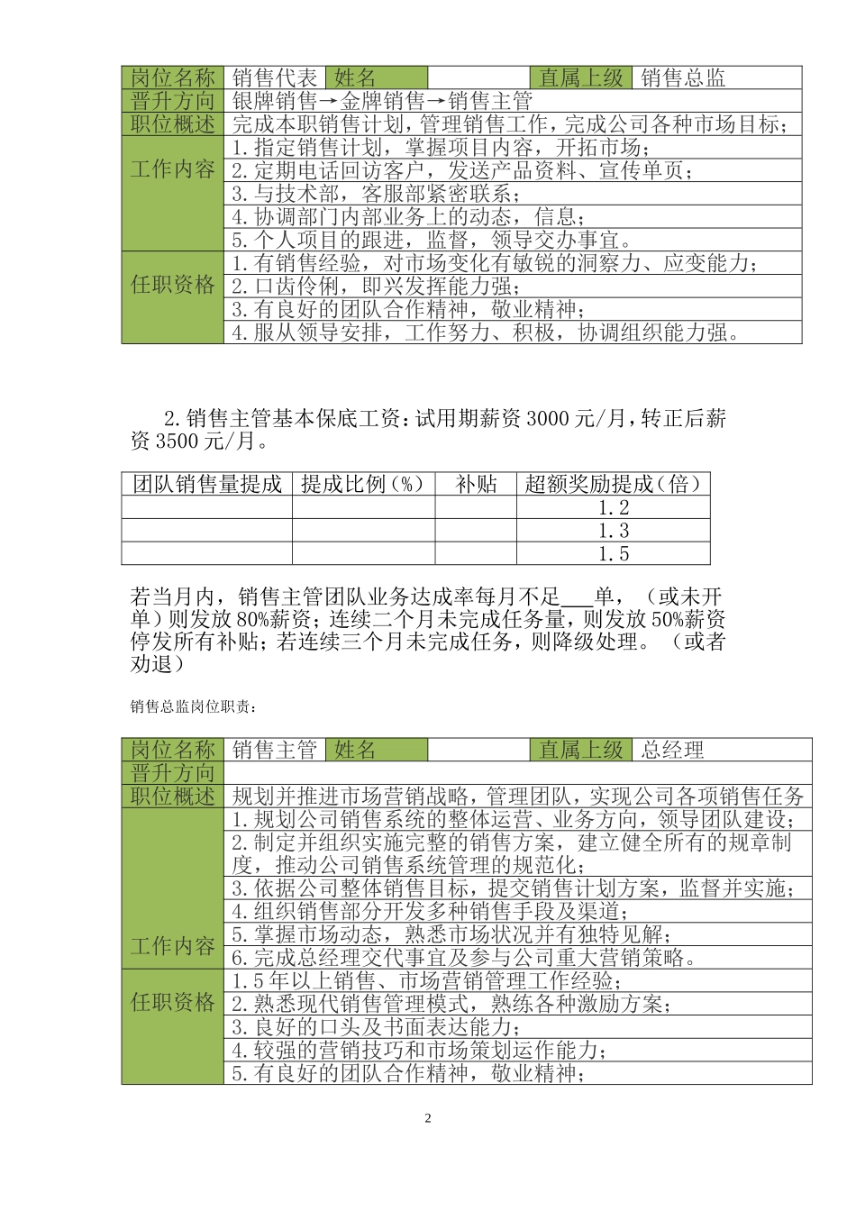 公司业务提成方案(试行)_第2页