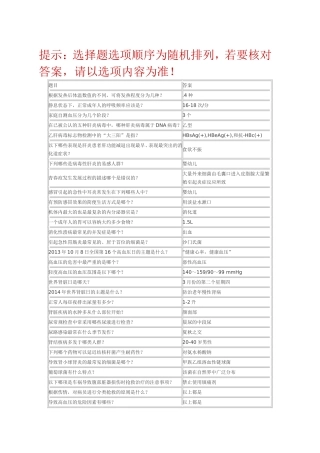 健康导航与科学用药教程考试答案