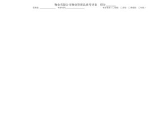 物业品质检查表