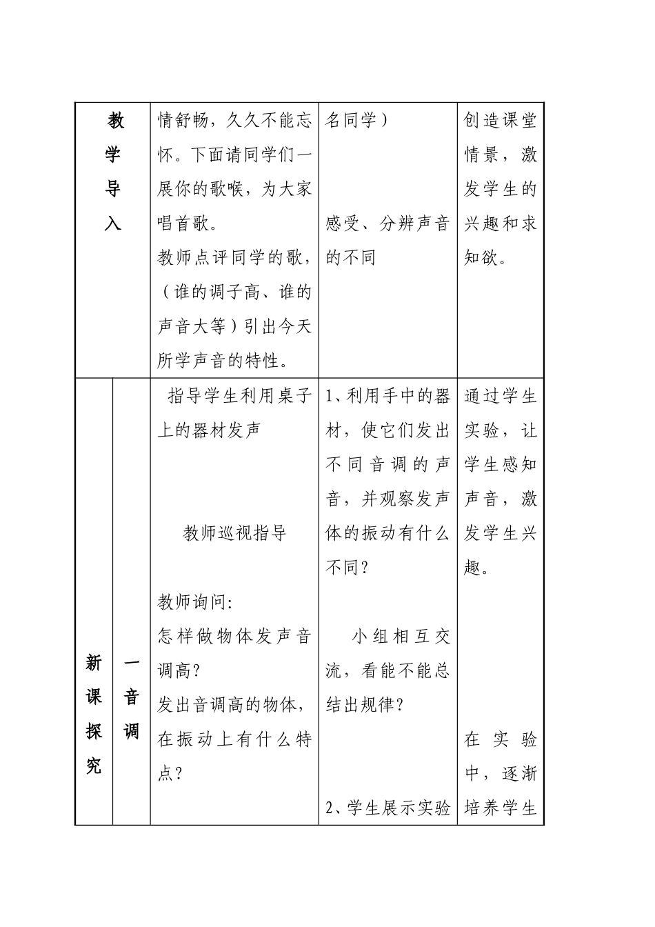 初中物理《声音的特性》教学设计_第3页