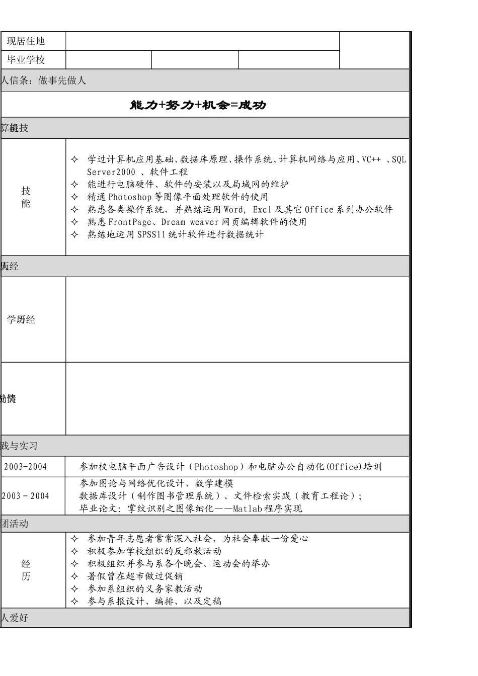 个人简历模板大全_第3页