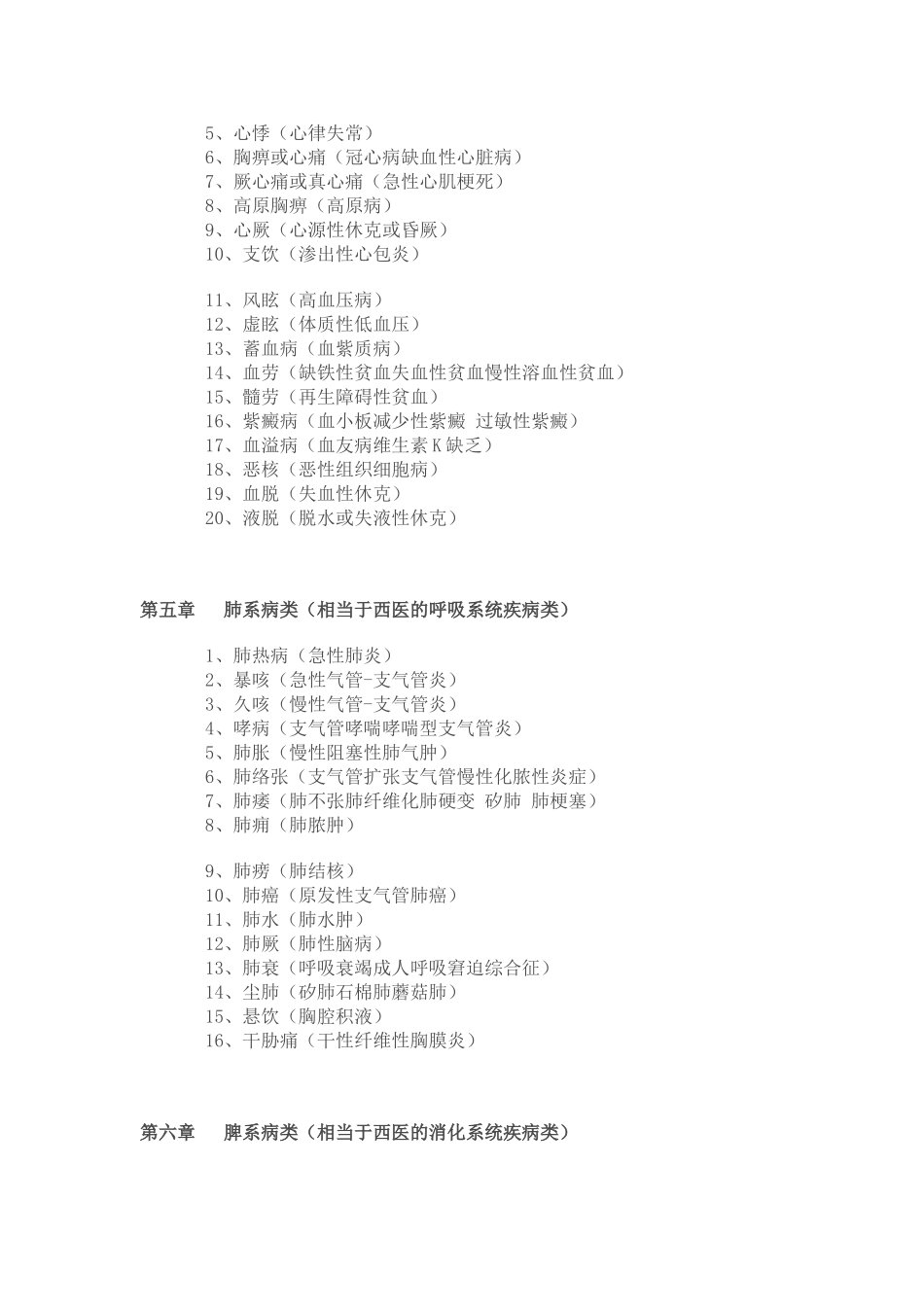 第12部分：中西医诊断病名对照表_第3页