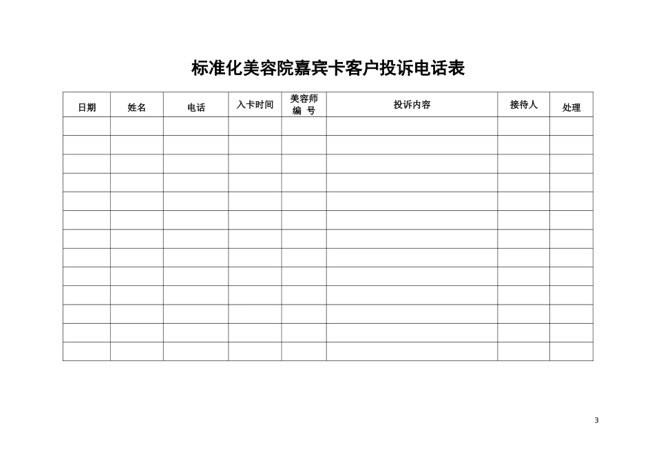 标准化美容院经营管理表格_第3页