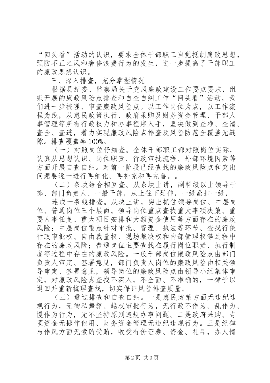 廉政风险防控回头看总结 _第2页