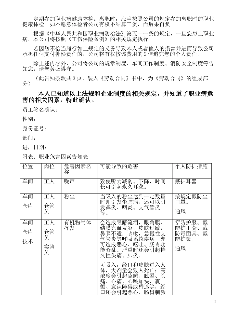 涂料企业职业危害告知书_第2页
