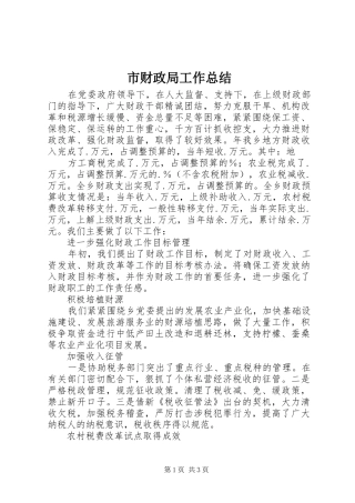 市财政局工作总结 (22)