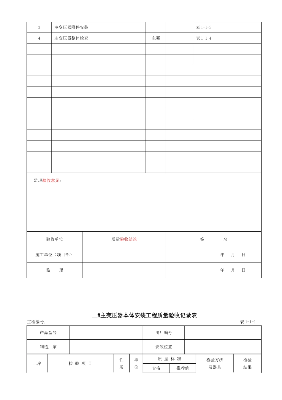 变压器质量验收表格_第2页
