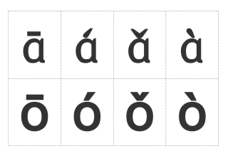 汉语拼音韵母表(带声调卡片)