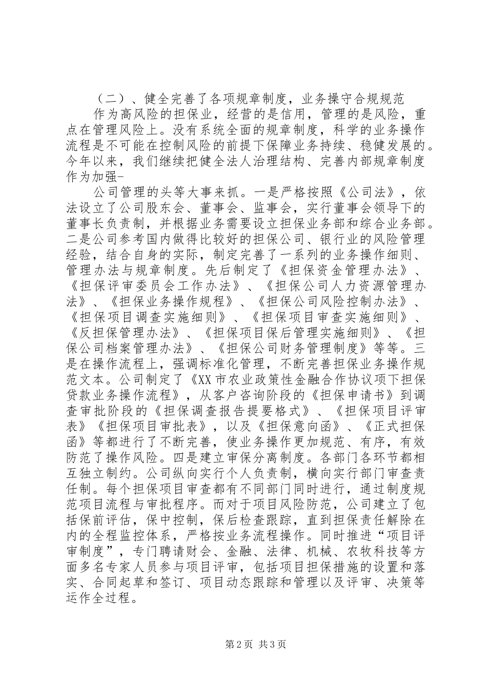 农业信用担保公司年终工作总结 _第2页