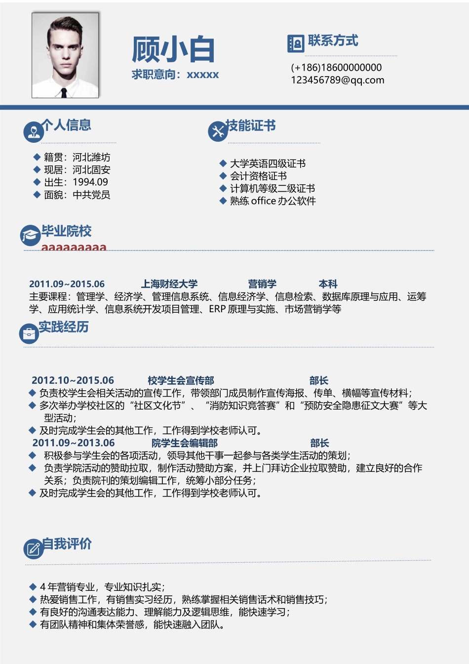 个人简历+封面_第2页