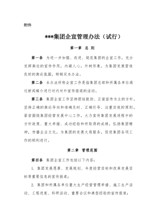 集团企宣管理办法(试行)