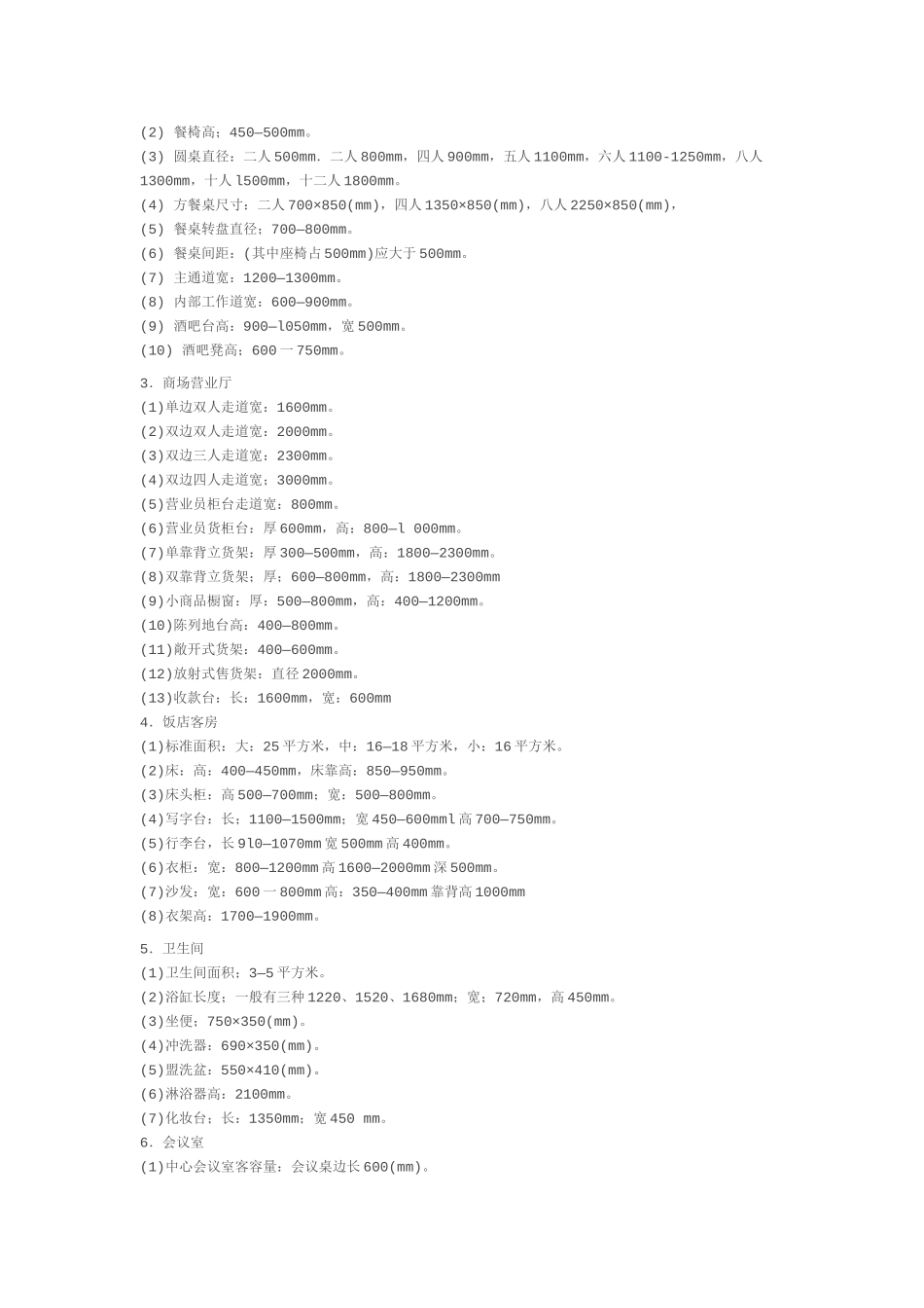 室内设计家具标准尺寸列表_第2页