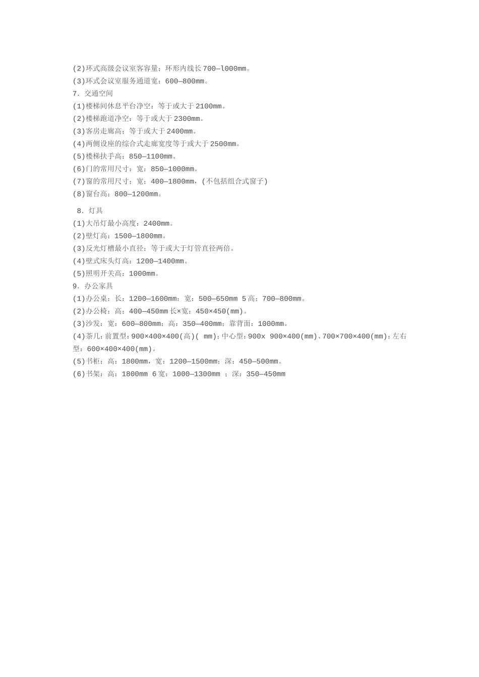室内设计家具标准尺寸列表_第3页