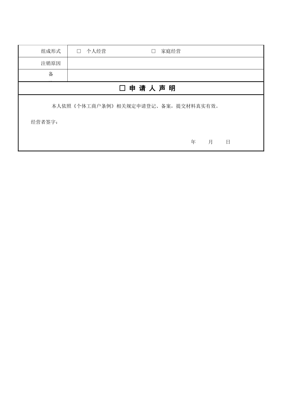 个体工商户申请表格_第3页