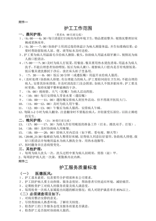 护工工作范围