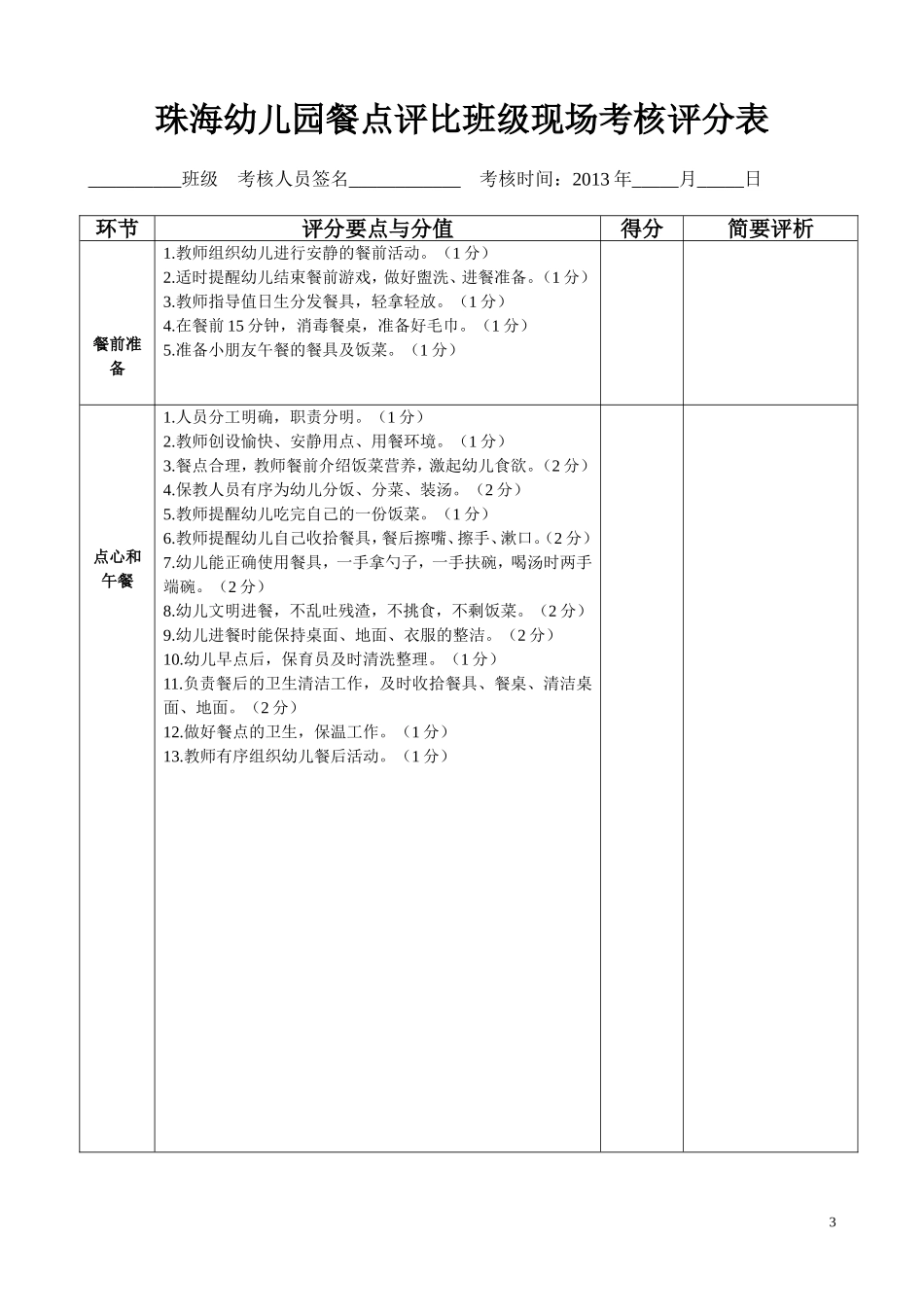 半日活动评分表_第3页