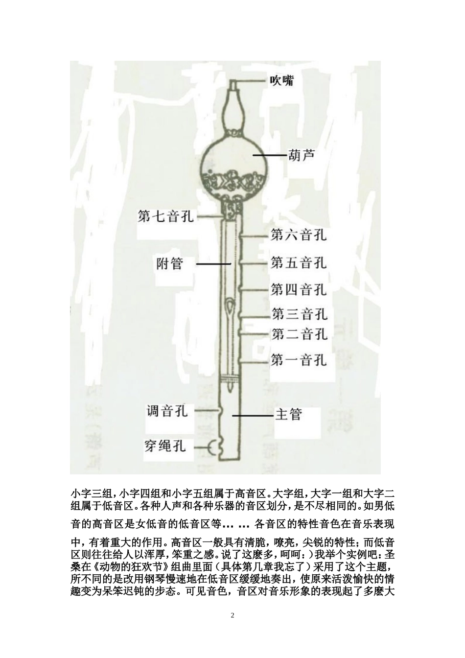 葫芦丝初级教程指法表1_第2页