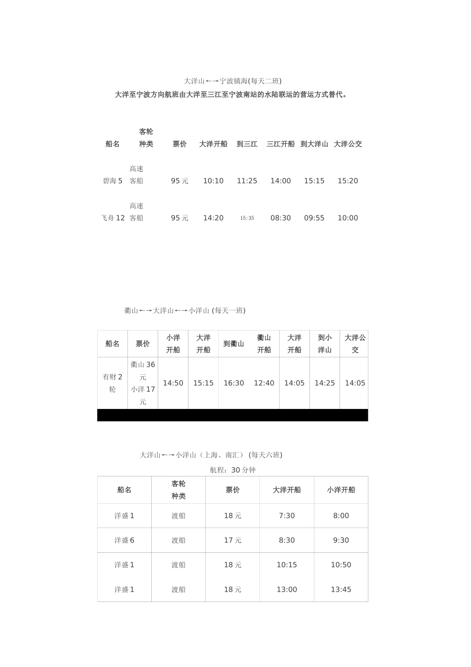 大洋山客运站时刻表_第3页