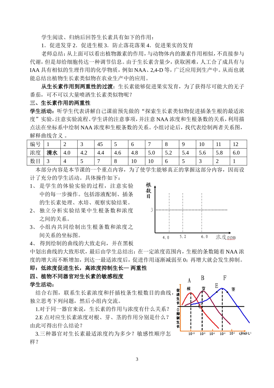 第三章第二节生长素的生理作用教学设计_第3页