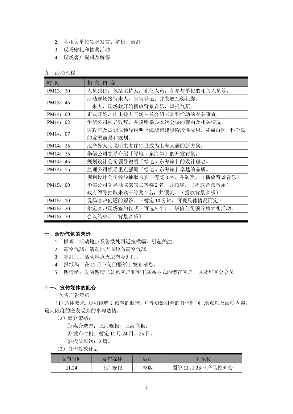 房地产产品推介会策划方案_第2页