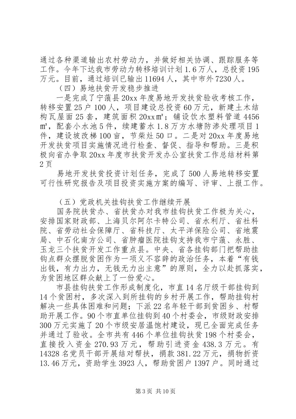 市扶贫开发办公室扶贫工作总结材料 _第3页