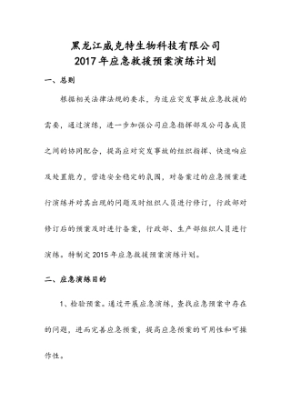 公司应急预案演练计划