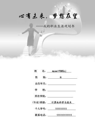 计算机专业职业生涯规划