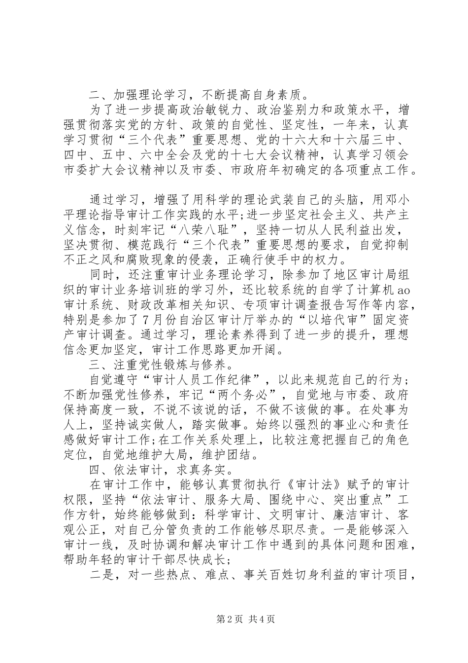 审计个人年终总结范文 _第2页