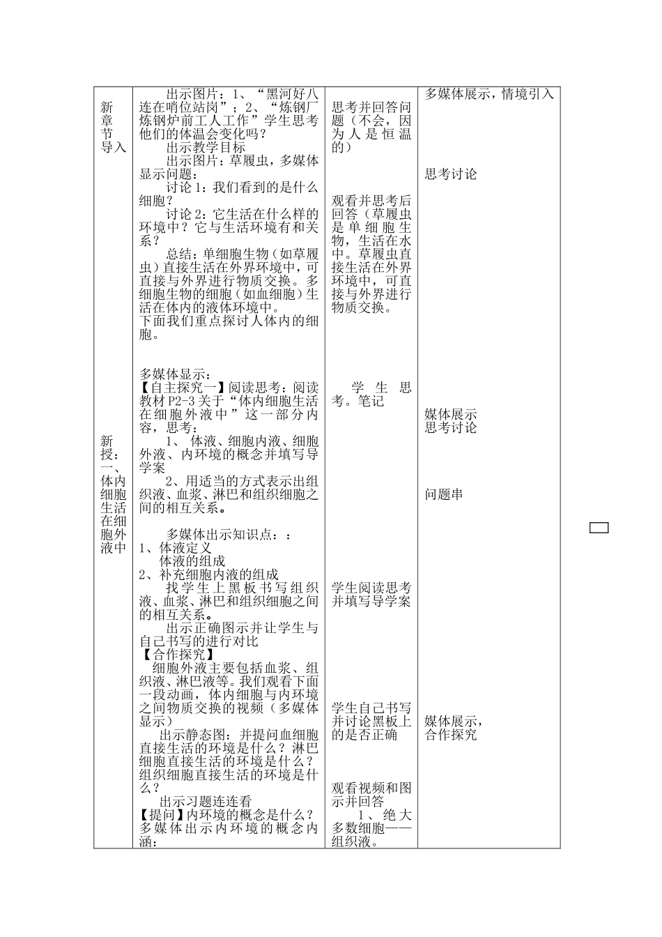 细胞生活的环境教学设计_第3页