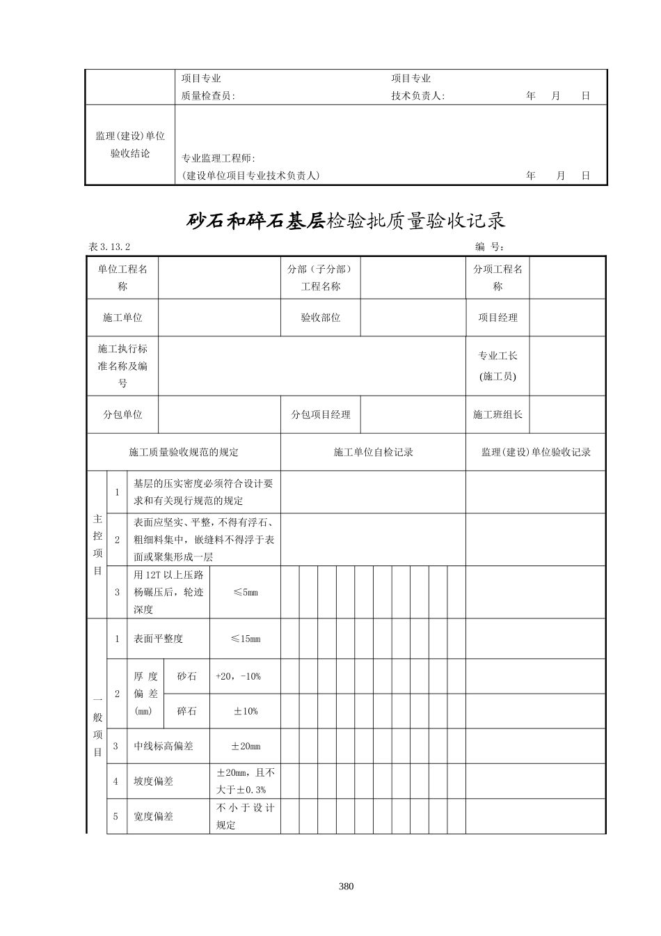 厂区道路检验批质量验收记录表格_第3页
