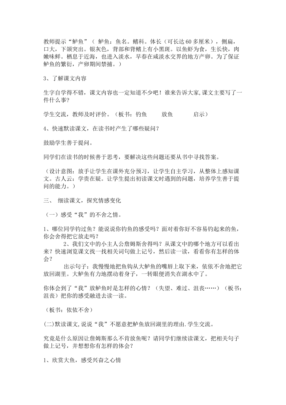 《钓鱼的启示》教学设计_第3页
