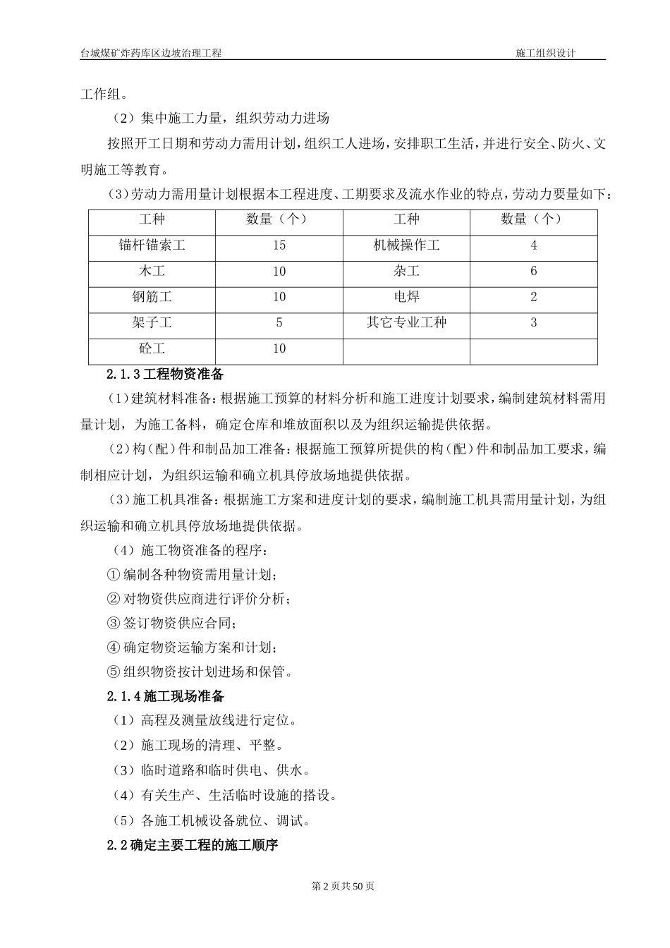 格构式锚杆索挡墙施工组织设计_第2页